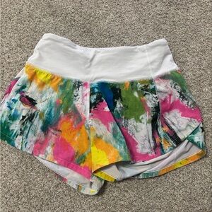 Lululemon Colorful Women's Speed Up Shorts (Midrise 4”)